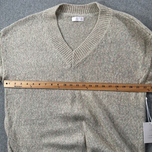 Lauren Conrad V-Neck Tunic Sweater Women's XXL Pastel Shimmer Knit Pullover New - Picture 7 of 9